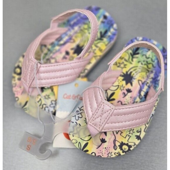 Cat & Jack Other - Cat & Jack Sandals Summer Pink Beach Summer Flip Flop Toddler Girls Size 5/6